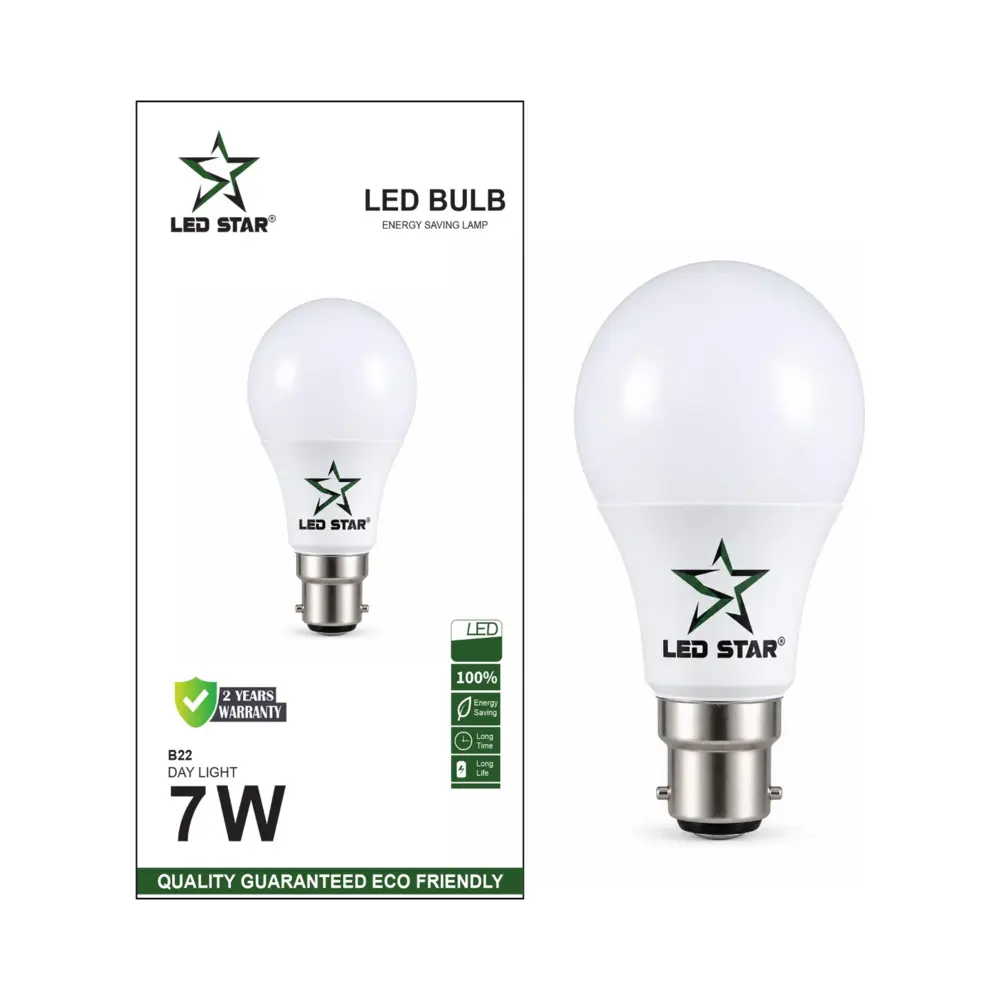 LED STAR BULB - 7W B22 DAY LIGHT