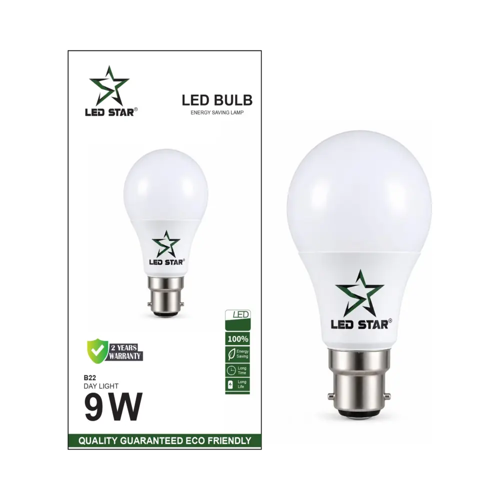 LED STAR BULB - 9W B22 DAY LIGHT